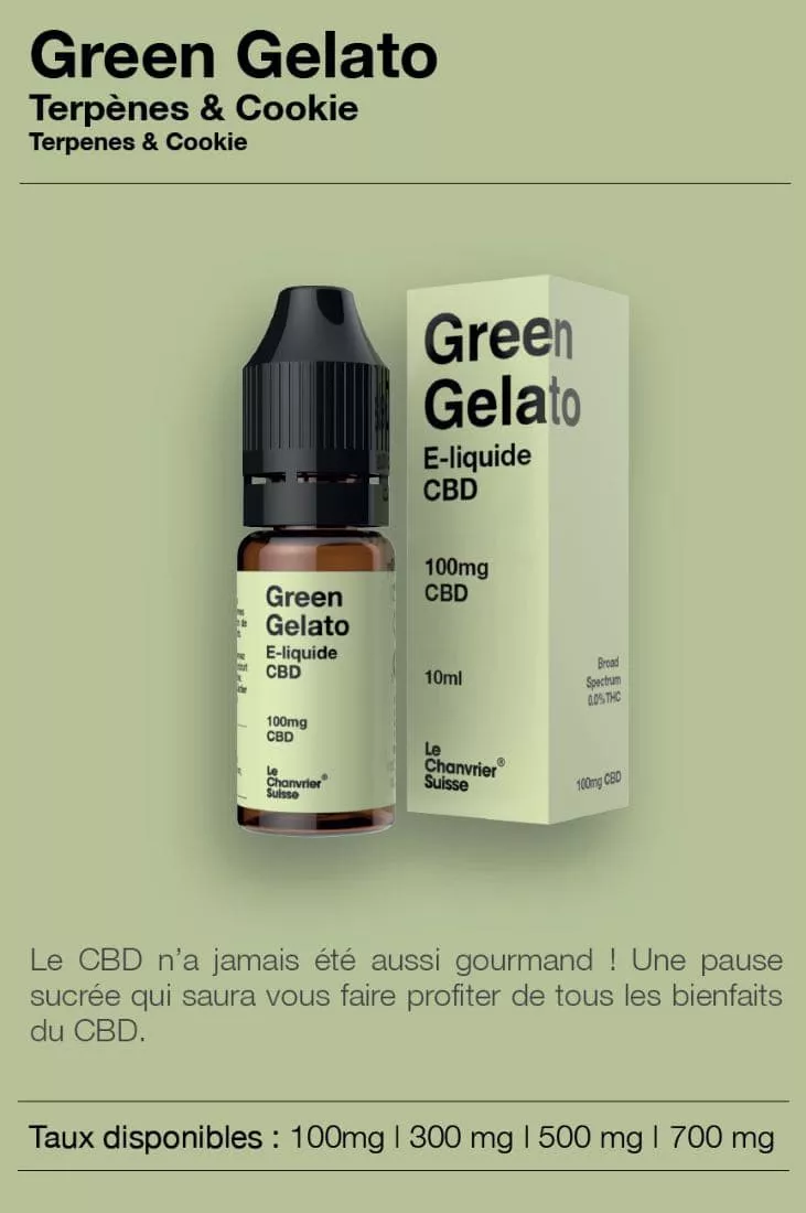 E-liquide CBD Green Gelato