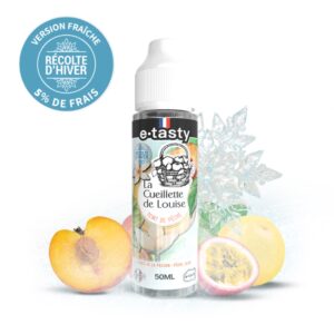 eliquide la cueillette de louise - e.tasty - teint de pêche Hiver- fruit de la passion, pêche, frais